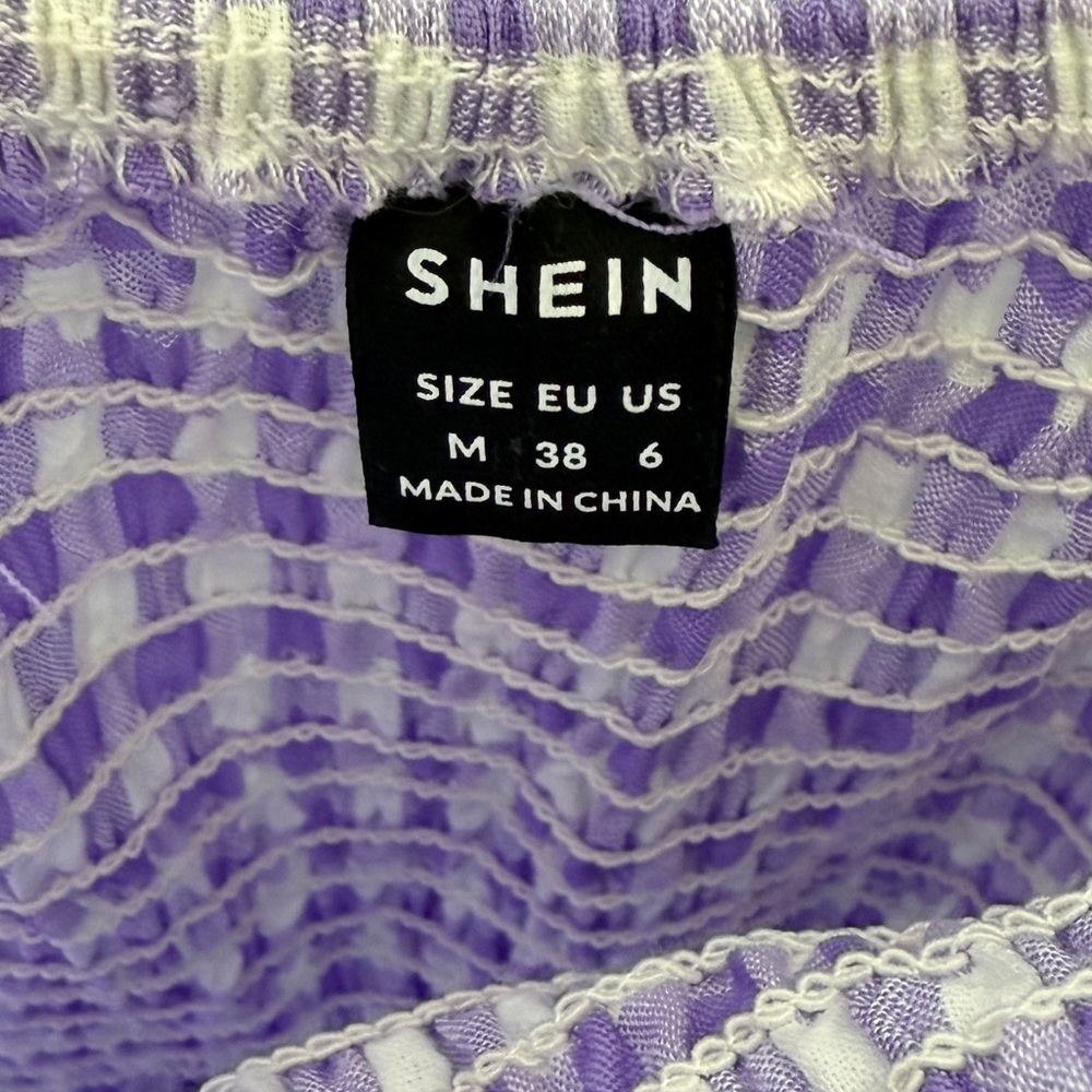 Purple Gingham Maxi Dress Sz M - Picture 4 of 5